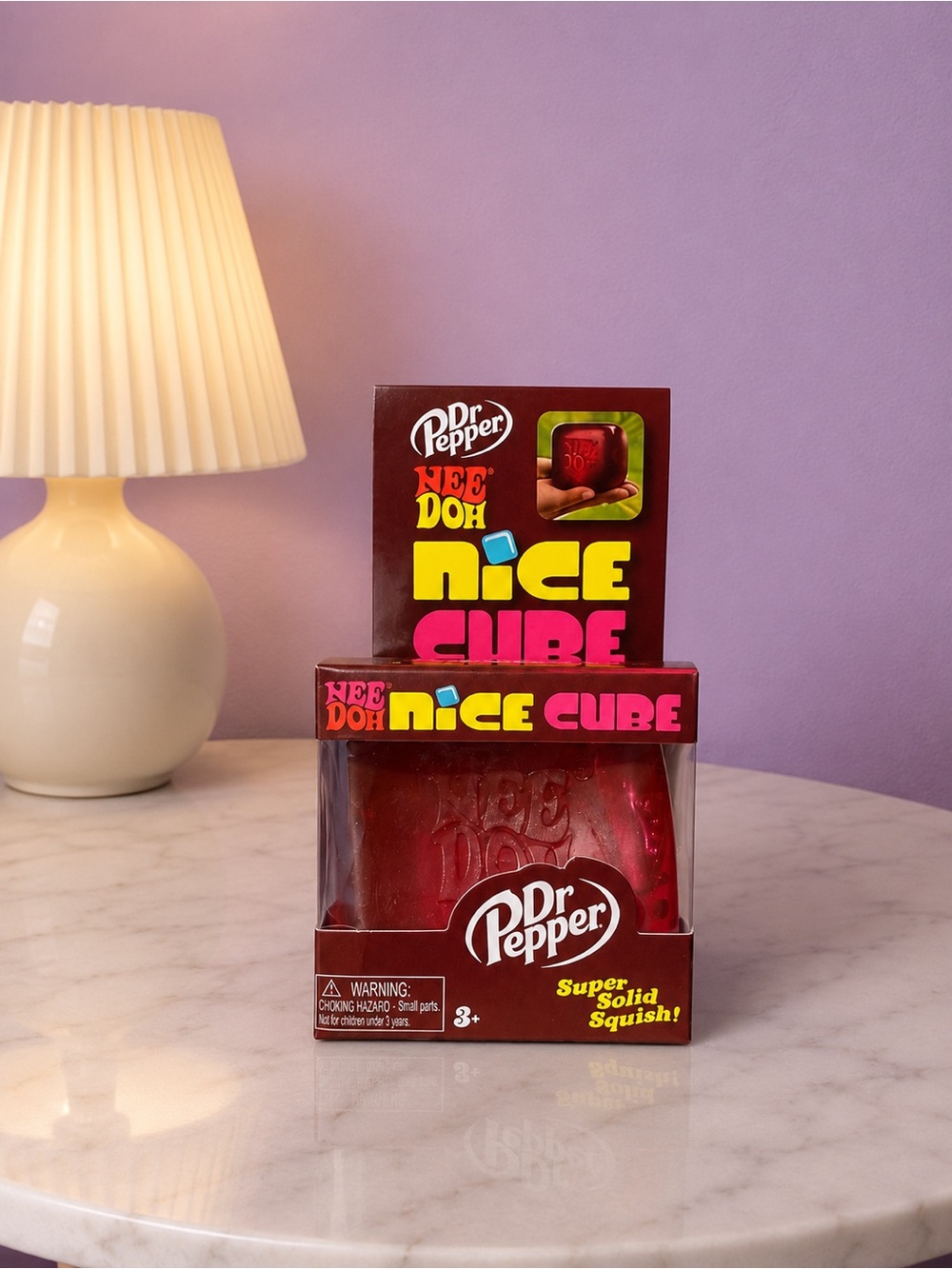 Dr Pepper NeeDoh Nice Cube - Maroon Dr Pepper Branded Squish